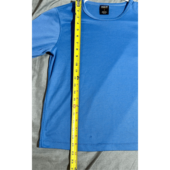 VTG 80s/90s PATAGONIA Capilene Men’s Long Sleeve Blue Base Thermal Shirt Sz S - Picture 5 of 8